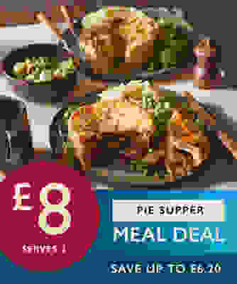 £8 Pie Meal Deal - 2 Pies + 2 Sides - Shop now