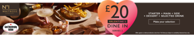 £20 Valentine’s Dine In  Serves 2