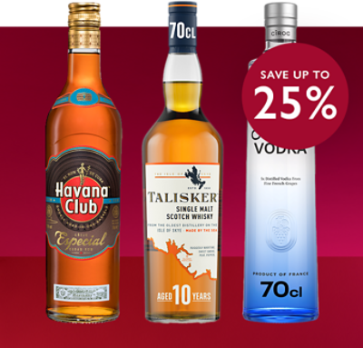 Save up to 25% | Spirits