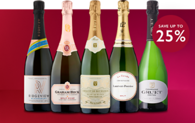 Save up to 25% | Champagne or sparkling wines