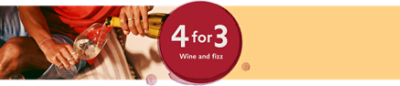 4 for 3 wine and fizz