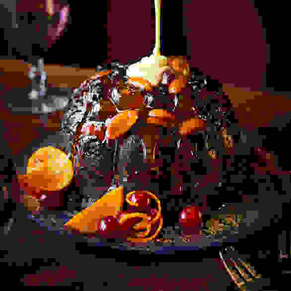 No.1 Jewelled COINTREAU & Cranberry Christmas Pudding Large