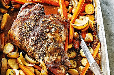 Diana Henry’s slow cooked leg of lamb with sherry