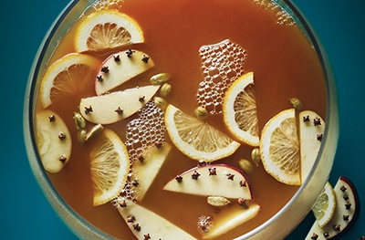 Mulled clementine perry punch