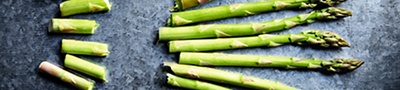 Chopped asparagus spears