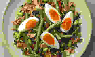 Chargrilled vegetable asparagus salad