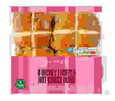 Waitrose & Partners 4 Richly Fruited Hot Cross Buns