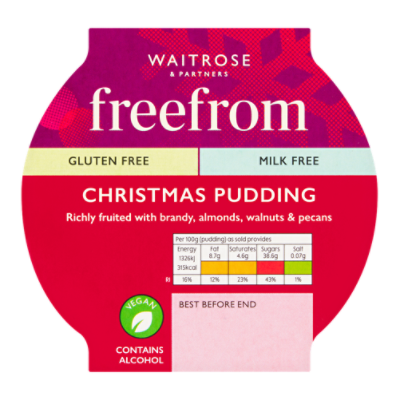Free From Christmas pudding