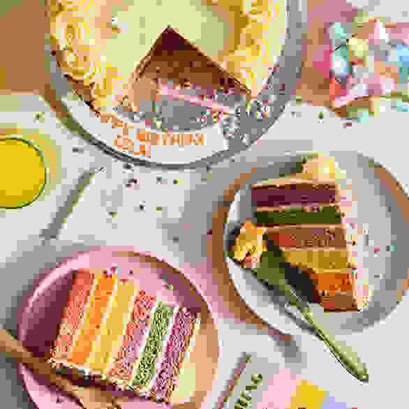 Waitrose Rainbow Celebration Cake