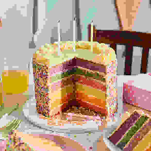 Waitrose Rainbow Celebration Cake