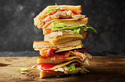 Air fryer club sandwich