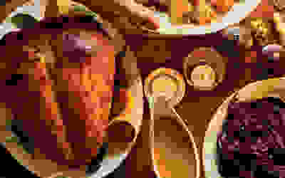 Apple and pear turkey crown