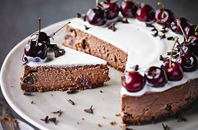 Black Forest chocolate cherry cheesecake