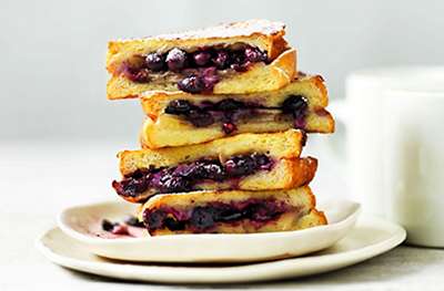 Blueberry and banana eggy bread