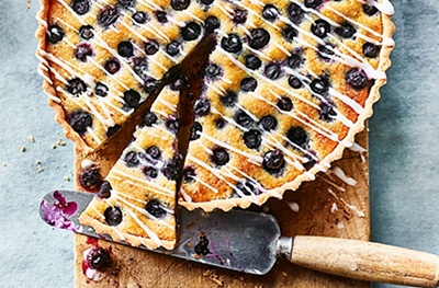 Blueberry frangipane tart