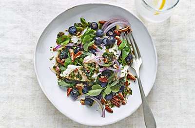 Blueberry, pecan and feta salad