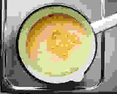 Butter bubbling