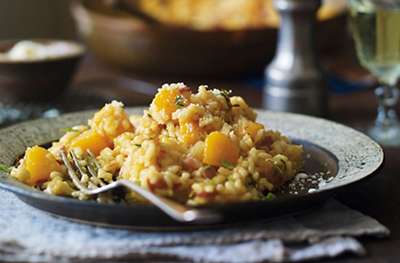 Butternut squash and caramelised onion risotto