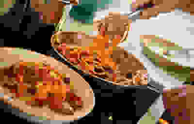 Cheat's chicken cacciatore