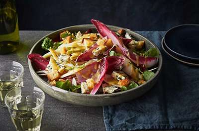 Chicory, fennel, pear & blue cheese salad