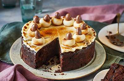 Chocolate almond simnel cake