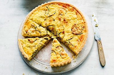 Courgette and wensleydale tart