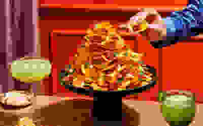 Patatas bravas crisp tower