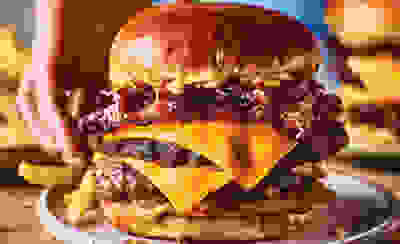 Smash burger with burger sauce