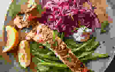 Herby mustard salmon