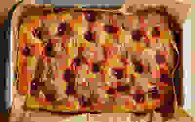 Jam doughnut focaccia