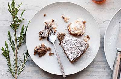 Gluten-free chestnut, chocolate & hazelnut cake
