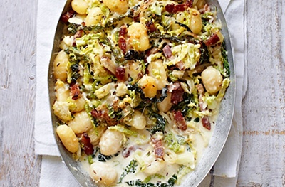 Gnocchi with caraway and savoy cabbage