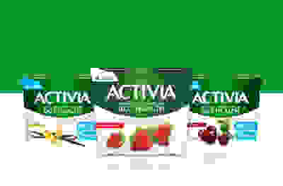 Activia Fruit Fusion Yogurt, Lowfat, Strawberry & Raspberry, Yogurt