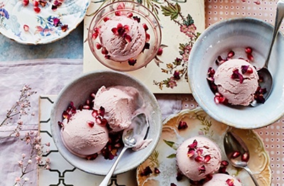 John Gregory-Smith's Pomegranate and rose ice cream