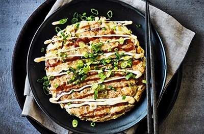 Jun Tanaka's seafood okonomiyaki