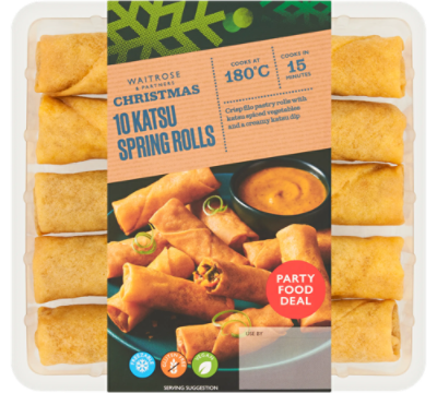 10 Katsu Spring Rolls with Katsu Dip