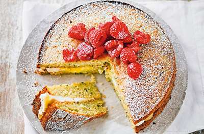 Lemon, thyme & courgette cake