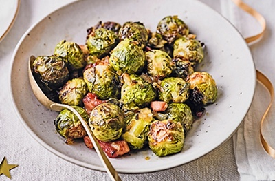 Maple-glazed Brussels sprouts with bacon