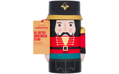 All butter shortbread in Nutcracker tin