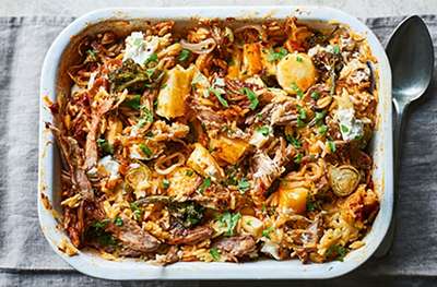 Odds-and-ends baked orzo