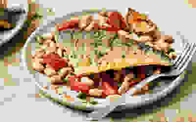 Pan-fried sea bream with cannellini beans & tomatoes