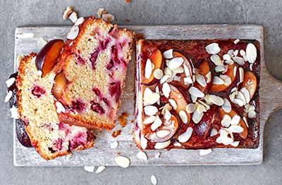Plum and almond loaf
