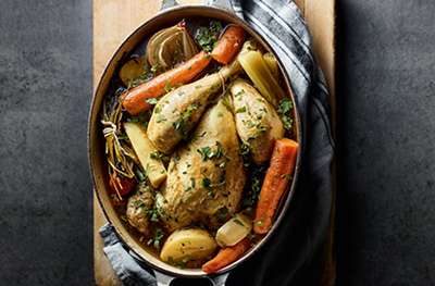Poule au pot (Pot-roast chicken)