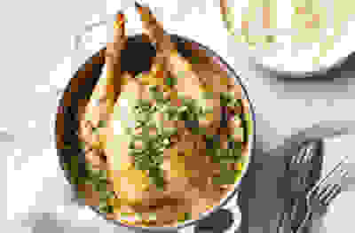 Pot-roasted chicken & pancetta