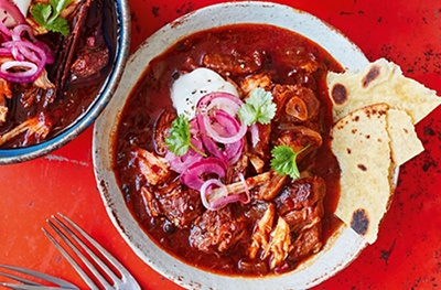 Slow-cooked pork with chilli and orange