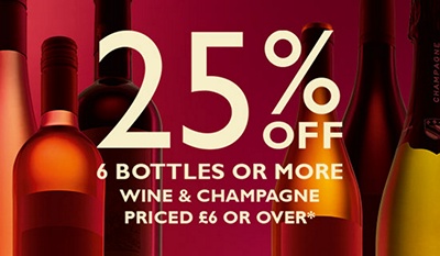 25% off Wine