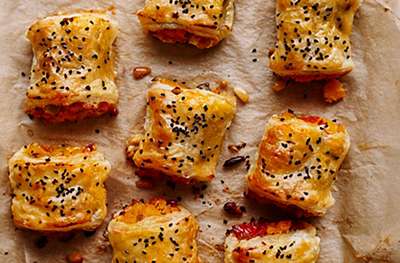 Squash, rosemary and pine nut rolls