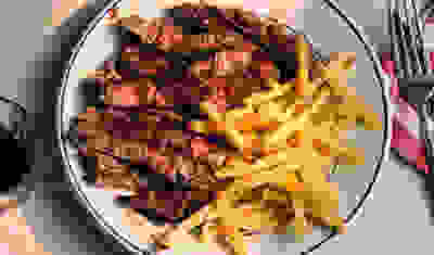 steak and chips