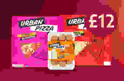 £12 URBAN PIZZA MEAL DEAL – CHOOSE 2 PIZZAs + 1 SIDE