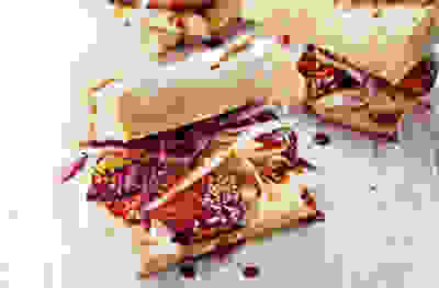 Teriyaki chicken sandwiches with sesame slaw